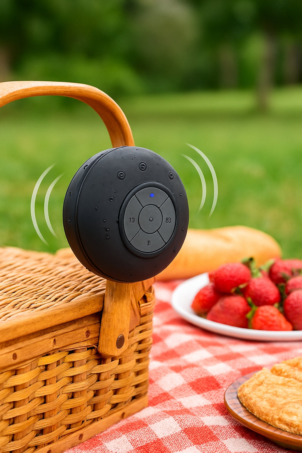 Magitech AquaSound™ - Parlante Bluetooth resistente al agua con micrófono y asistente inteligente